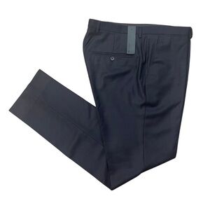 J. LINDEBERG Mens Dress Pants Dark Navy Paulie Textured Wool sz EU 56 US 38 Tall